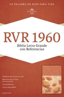 RVR 1960 Biblia Letra Grande con Referencias, damasco/coral (Imitation Leather)