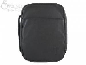 Bible Cover Cross Lge Leather