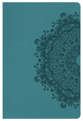 NKJV Large Print Personal Size Reference Bible, Teal (Imitation Leather)
