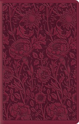 ESV Large Print Compact Bible, Trutone, Berry, Floral Design (Imitation Leather)