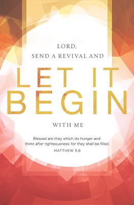 Let It begin With Me Bulletin (Pack of 100) (Bulletin)
