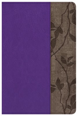 KJV Study Bible Personal Size, Purple With Brown Cork (Imitation Leather)