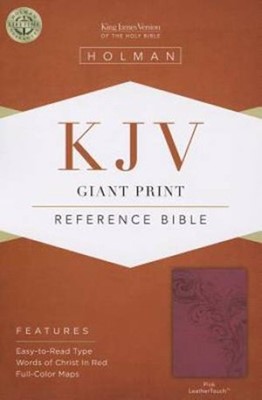 KJV Giant Print Reference Bible, Pink Leathertouch (Imitation Leather)