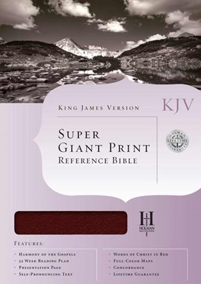KJV Super Giant Print Reference Bible, Burgundy (Bonded Leather)