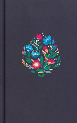 CSB Personal Size Bible, Navy Floral Embroidered (Hard Cover)