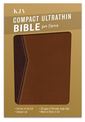 KJV Compact Ultrathin Bible For Teens, Walnut Leathertouch (Imitation Leather)