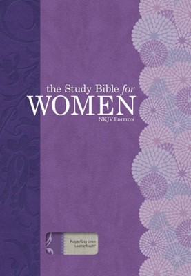 NKJV Study Bible For Women, Purple/Grey Linen (Leather-Look)