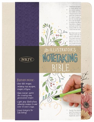 NKJV Illustrator's Notetaking Bible, Floral Canvas (Hard Cover)