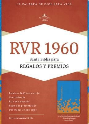 RVR 1960 Biblia para Regalos y Premios, azul océano/papaya s (Imitation Leather)