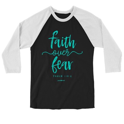 Faith Over Fear Raglan T-Shirt, Small (General Merchandise)