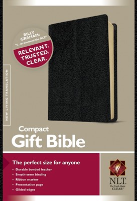 NLT Compact Gift Bible, Black (Bonded Leather)
