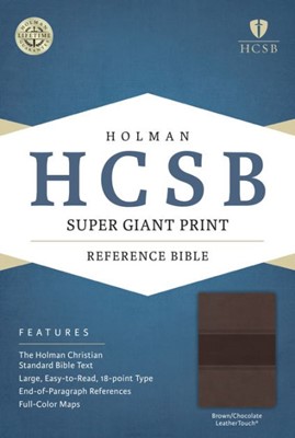 HCSB Super Giant Print Reference Bible, Brown/Chocolate (Imitation Leather)