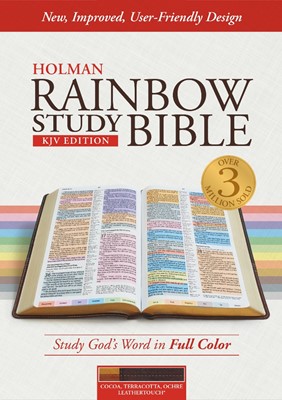 KJV Rainbow Study Bible, Cocoa/Terra Cotta, Indexed (Imitation Leather)