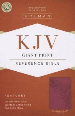 KJV Giant Print Reference Bible, Pink Leathertouch Indexed (Imitation Leather)