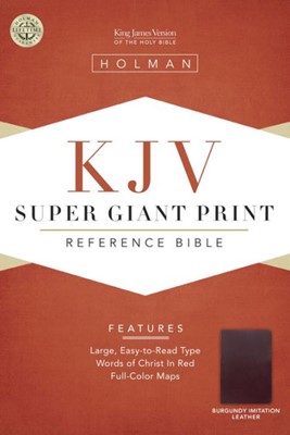 KJV Super Giant Print Reference Bible, Burgundy (Imitation Leather)