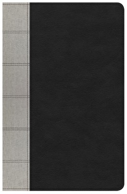 NKJV Large Print Personal Size Reference Bible, Black/Gray (Imitation Leather)