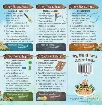 VBS Try This At Home Sticker Sheets (Pack of 10) (Stickers)