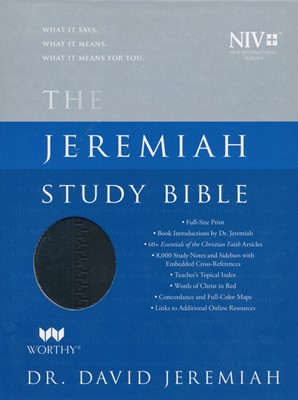 NIV Jeremiah Study Bible, Black, Indexed (Imitation Leather)