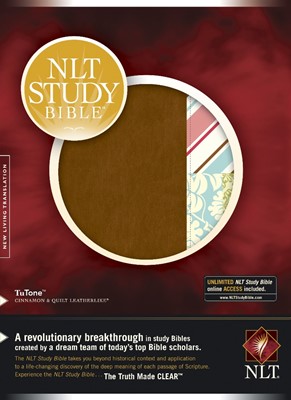 NLT Study Bible, Tutone Cinnamon/Quilt (Imitation Leather)