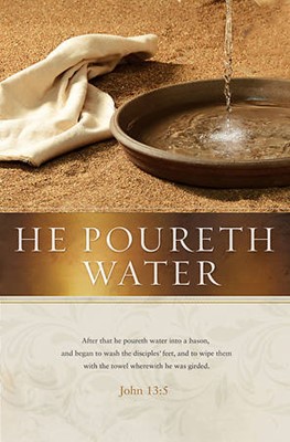 He Poureth Water Bulletin (Pack of 100) (Bulletin)