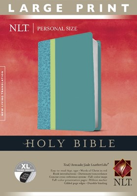 NLT Holy Bible Personal Size Large Print, Teal, Indexed (Imitation Leather)