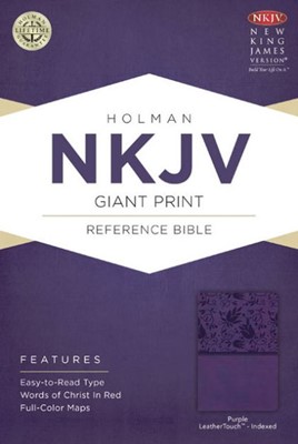 NKJV Giant Print Reference Bible, Purple, Indexed (Imitation Leather)