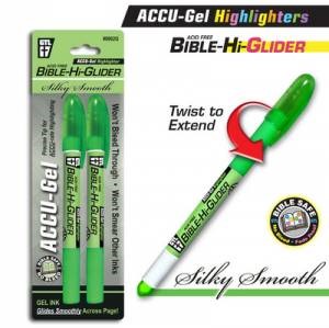 Bible Hi-Glider Green 2 pack (Pen)