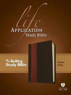 HCSB Life Application Study Bible Tutone Brown/Tan (Imitation Leather)