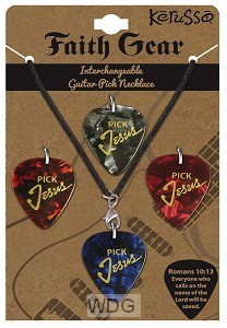 Guitar Pick Necklace - Interchangeable w/ Leather Cord