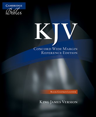 KJV Concord Wide Margin Reference Bible, Black Goatskin (Genuine Leather)