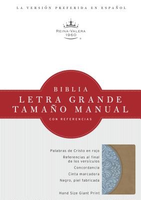 RVR 1960 Biblia Letra Grande Tamaño Manual, celeste/caqui, s (Imitation Leather)