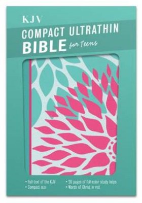 KJV Compact Ultrathin Bible For Teens, Green Blossoms (Imitation Leather)