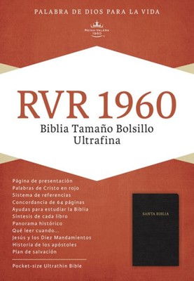RVR 1960 Biblia Ultrafina Tamaño Bolsillo, piel fabricada ne (Bonded Leather)