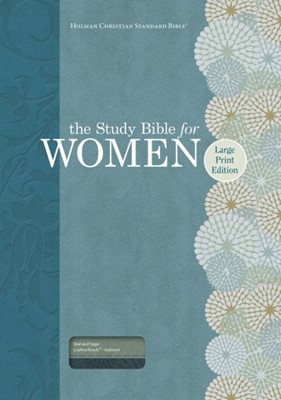 HCSB Study Bible For Women: Large Print Edition, Teal/Sage (Imitation Leather)