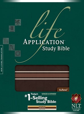 NLT Life Application Study Bible Tutone Dark Brown (Imitation Leather)