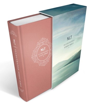 NLT Illustrated Study Bible, Deluxe Linen, Blush Rose (Hard Cover)