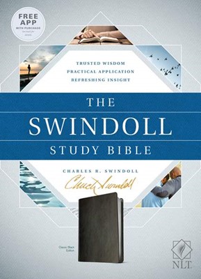The NLT Swindoll Study Bible Black (Imitation Leather)