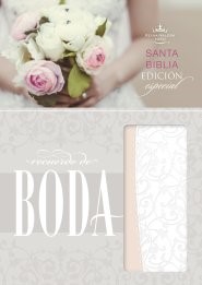 RVR 1960 Biblia Recuerdo de Boda, filigrana blanca/rosa palo (Imitation Leather)
