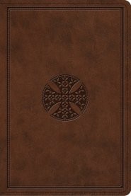 ESV Study Bible, Personal Size TruTone, Brown, Mosaic Cross (Imitation Leather)