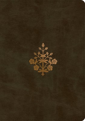 ESV Single Column Journaling Bible, Large Print, Olive (Imitation Leather)