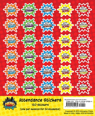 VBS Hero Central Attendance Stickers (Pack of 24) (Stickers)