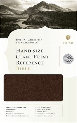 HCSB Hand Size Giant Print Reference Bible, Brown (Imitation Leather)