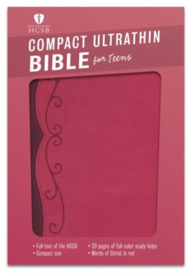 HCSB Compact Ultrathin Bible For Teens, Fuchsia Leathertouch (Imitation Leather)