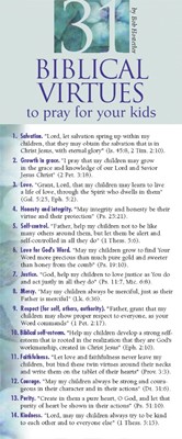 31 Biblical Virtues to Pray for Your Kids (pack of 50) (Bookmark)