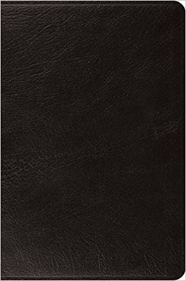ESV Large Print Bible (Black) (Leather Binding)
