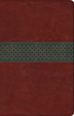 ESV Large Print Thinline Reference Bible, Walnut (Imitation Leather)
