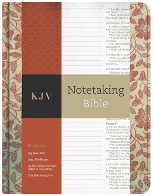 KJV Notetaking Bible, Red Floral (Cloth-Bound)