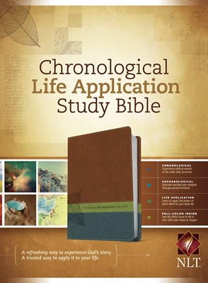 NLT Chronological Life Application Study Bible Brown/Green (Imitation Leather)