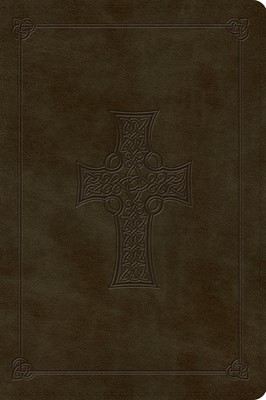 ESV Large Print Bible (TruTone, Olive, Celtic Cross Design) (Imitation Leather)