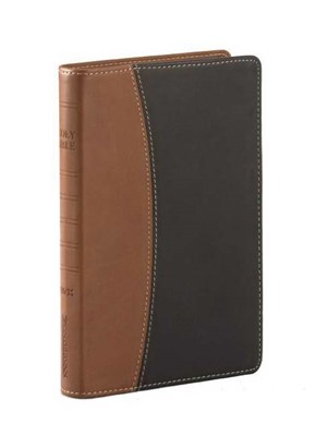 NVI Santa Biblia Ultrafina Compacta Black/Tan (Imitation Leather)